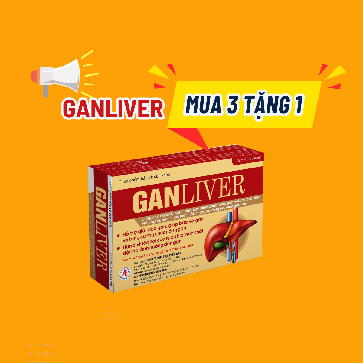 Mua 3 tặng 1: Ưu đãi vô cùng hấp dẫn cùng Ganliver – Mau liền tay